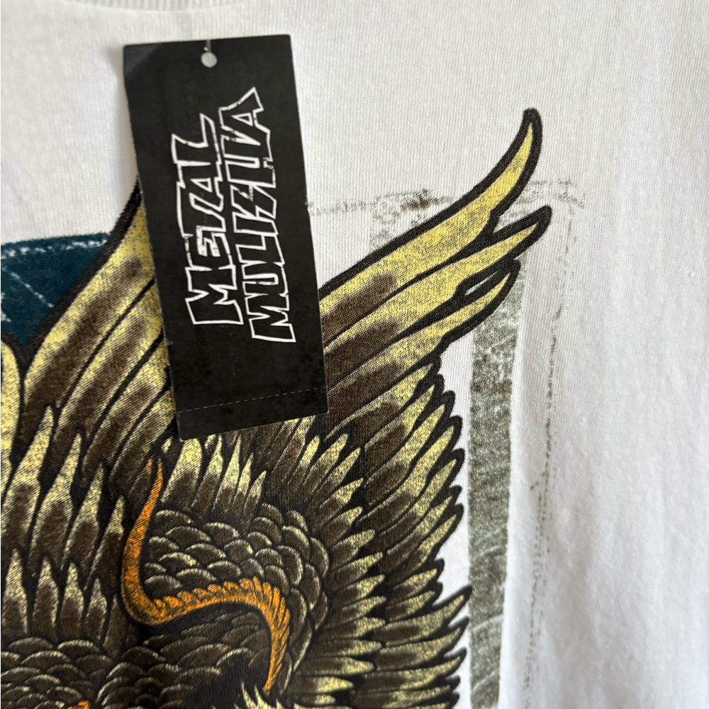 Metal Mulisha Youth M Graphic T-Shirt – Eagle & Skull USA Flag Design New - Picture 4 of 4